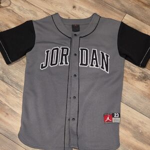 Jordan Kids Charcoal and Black Jersey